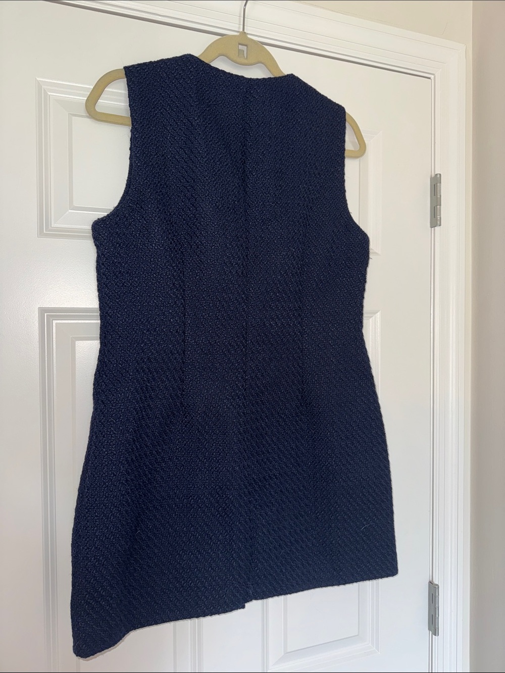 Abercrombie & Fitch Navy Tweed Sleeveless Button Dress - Picture 6 of 6
